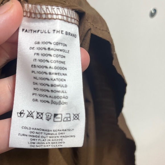 Faithful the Brand NEW NWT Deva Midi Dress in Plain Dark Chocolate size XS - Picture 9 of 11